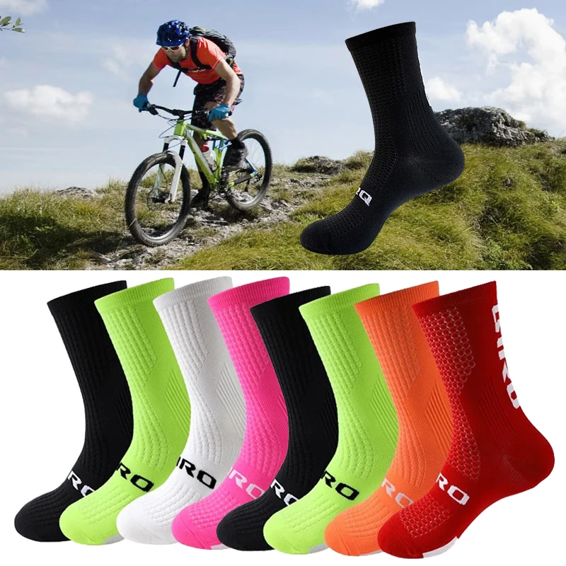 Breathable Cycling Socks Unisex Sweat-Absorbent Sports Socks for Road Bicycle Soccer Football Biking - Comfortable Cycling Gear
