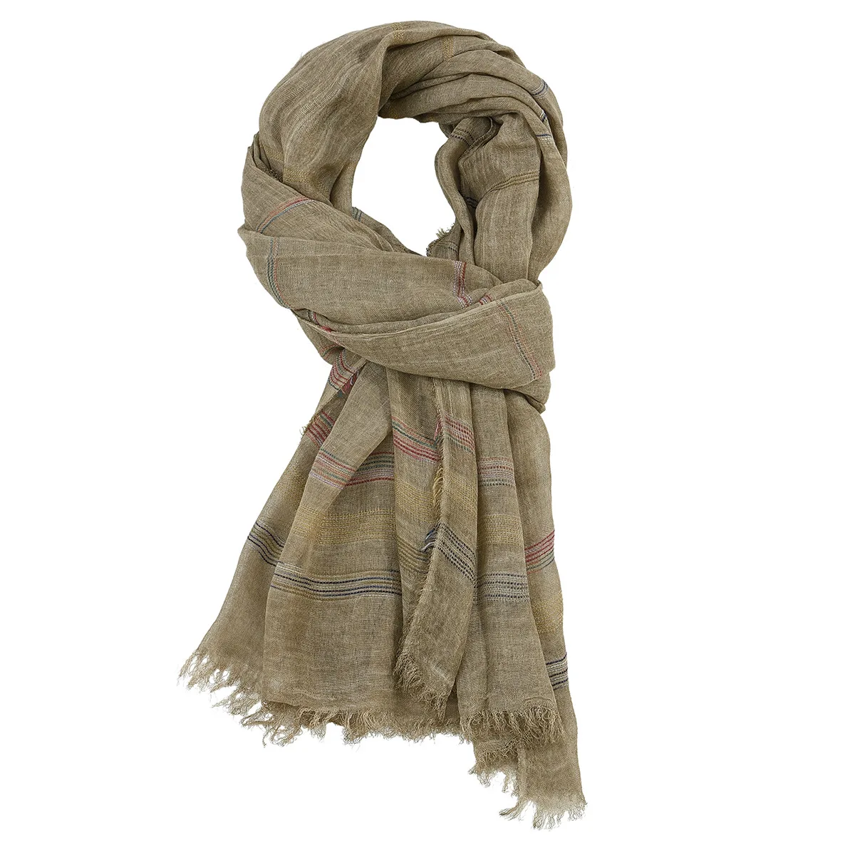Mode hommes écharpe coton lin fil teint rayé hommes foulards gland Long châle automne hiver mâle accessoires Bufanda enveloppes