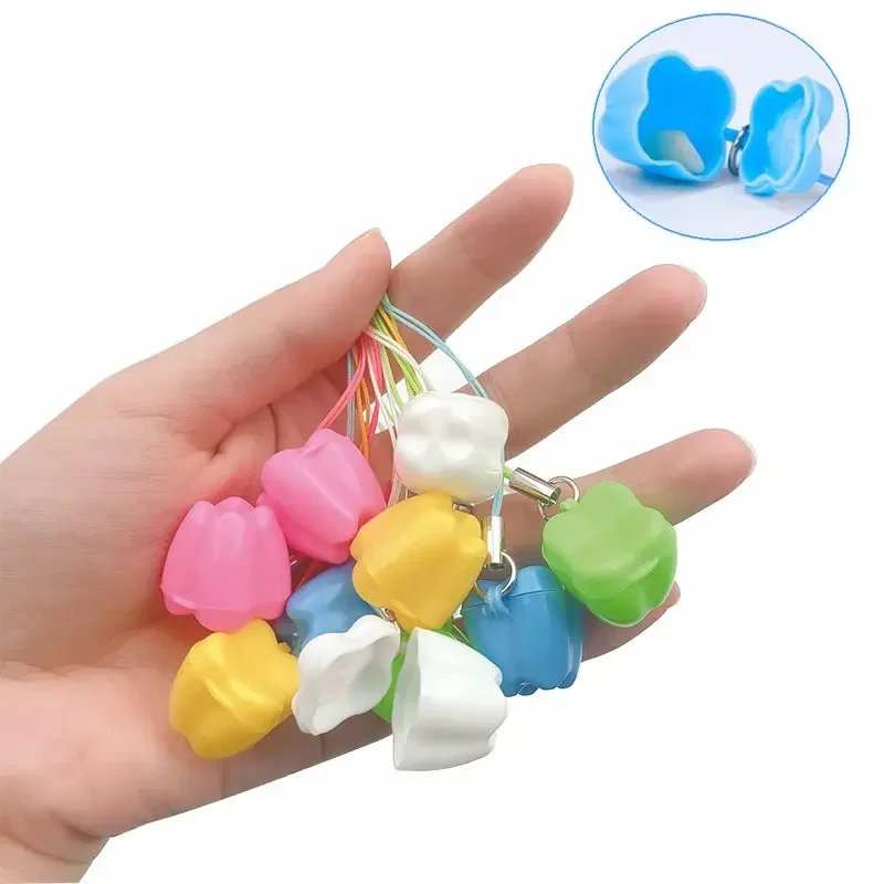 Boîte à dents de bébé en forme de dent, cadeau dentaire, conteneur de stockage de dents de lait pour enfants, organisateur de dents à feuilles caduques, 10 pièces