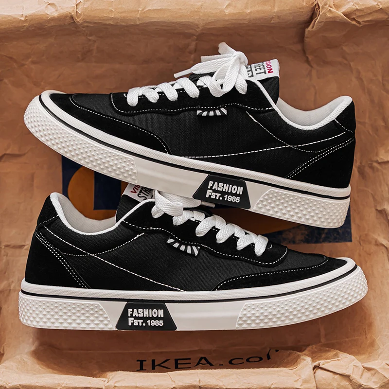 Chaussures vulcanisées coréennes roses pour hommes, grande taille 46, chaussures plates en toile coupe basse, confortables et respirantes, chaussures décontractées, chaussures de Skateboard