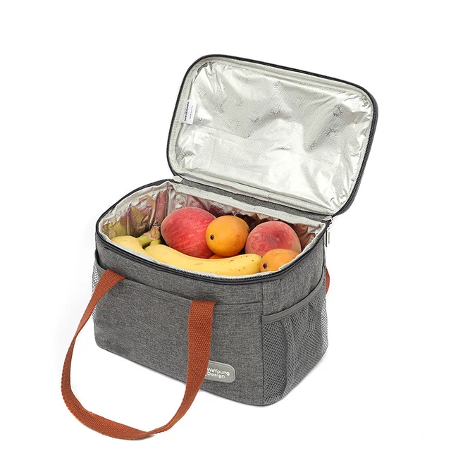 Sac à déjeuner d'isolation thermique de grande capacité, sacs de pique-nique en tissu Oxford pour stockage des aliments, fourre-tout Portable, boîte isotherme – Image 6