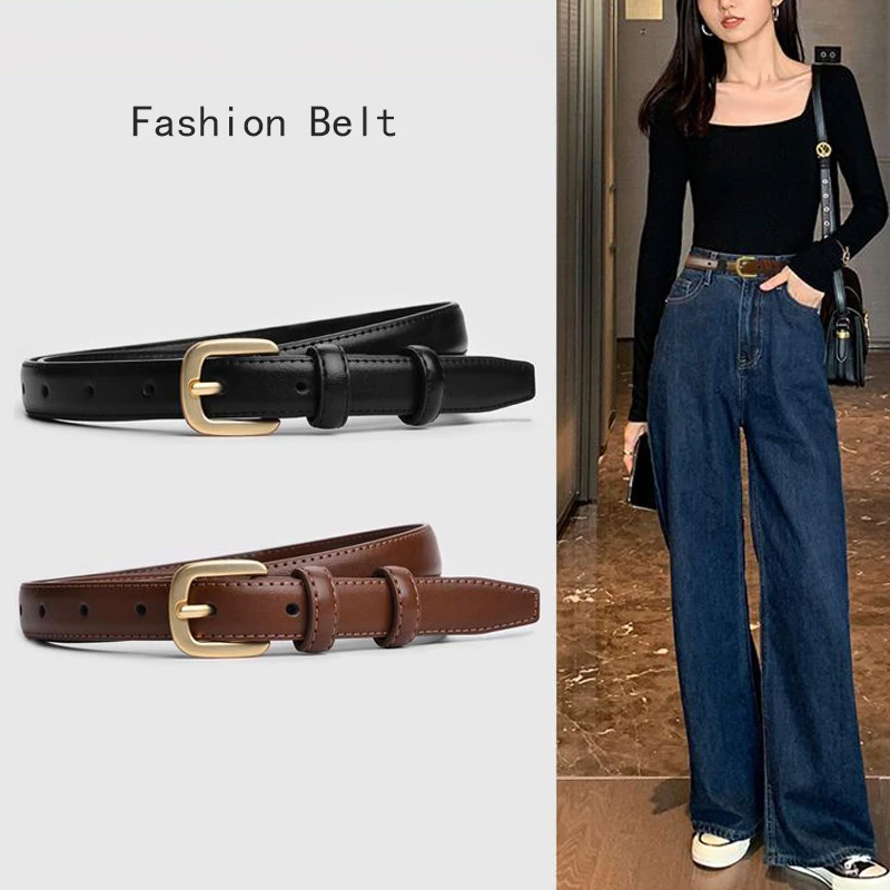 Mode femmes ceinture rétro aiguille boucle ceinture en cuir PU tendance ceinture haute qualité sangle