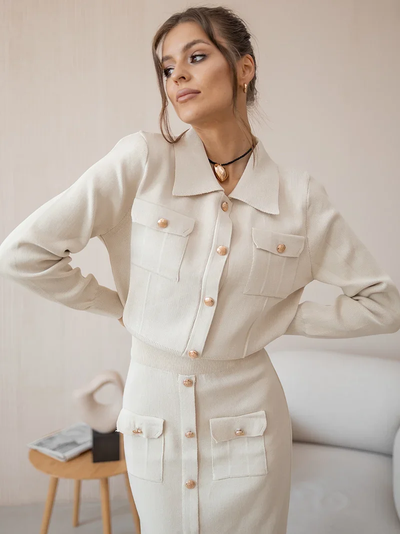 Élégant tricot jupe pour femme