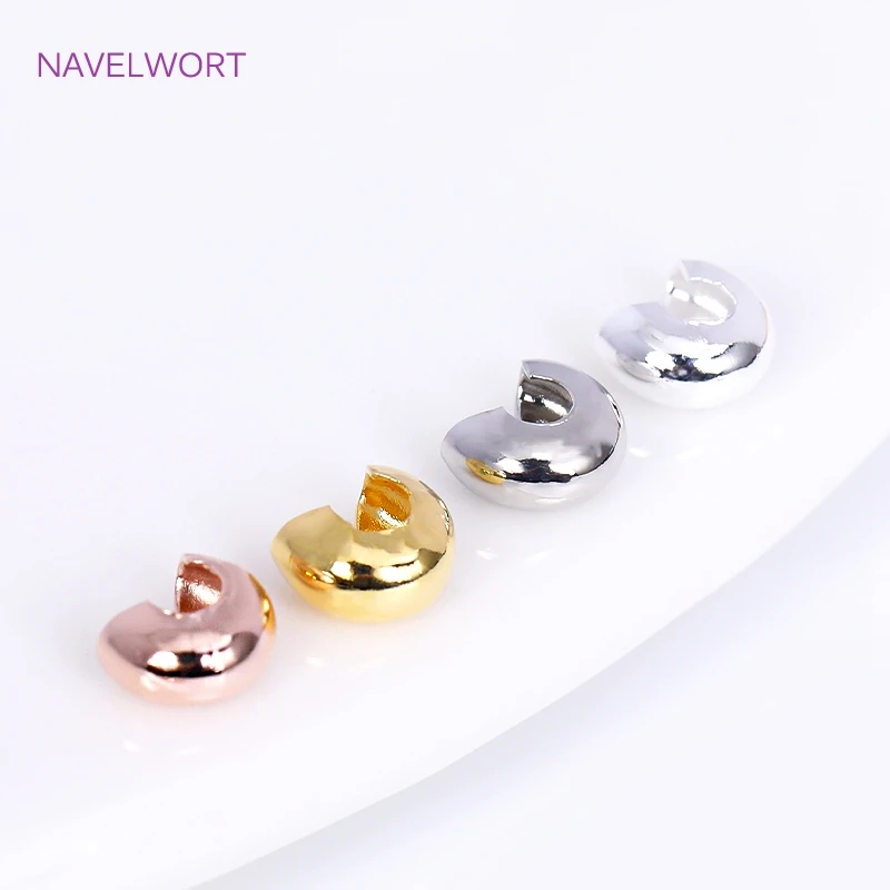 Couvercles de perles à sertir ouvertes plaquées or 18 carats, bouchon de perles à sertir à rayures en laiton, accessoires artisanaux faits à la main pour bijoux