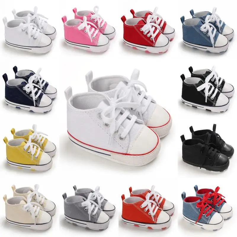 Chaussures pour nouveau-né de 0 à 18 mois, chaussures de sport classiques et décontractées à la mode pour garçons et filles, chaussures de marche antidérapantes à semelle souple