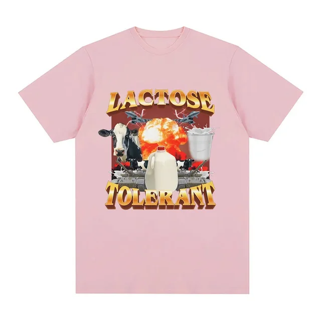 T-shirt imprimé à motif résistant à la lactose pour femmes, mode rétro, T-shirt à manches courtes, décontracté et confortable, grand T-shirt – Image 6