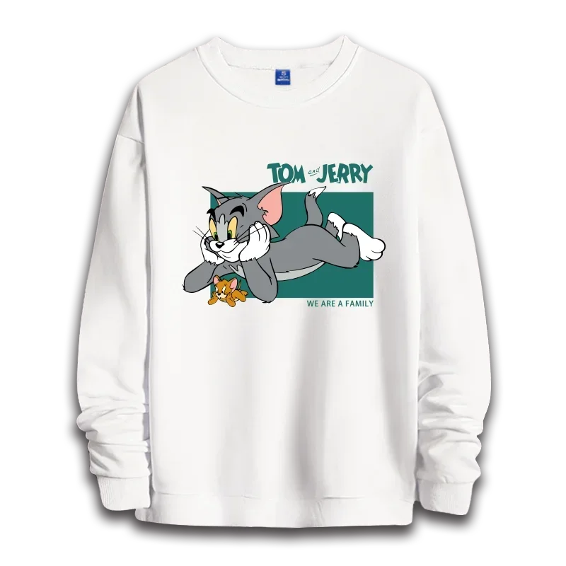 Ensemble sweat-shirt assorti pour la famille, Tom et Jerry, Anime, sweat à capuche confortable, tenues mère-fille, temps de liaison parfait Parentenfant