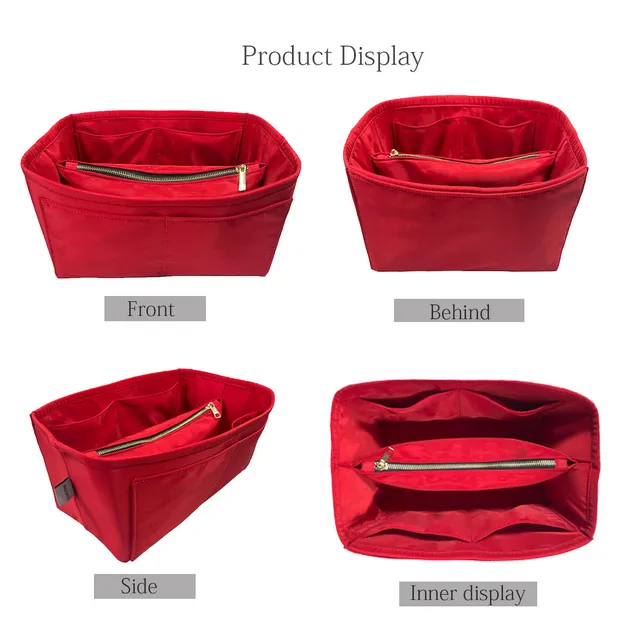 Pour gracieux PM MM insérer sacs organisateur maquillage sac à main organiser sac à main intérieur Portable base shaper Premium nylon (fait à la main) – Image 2