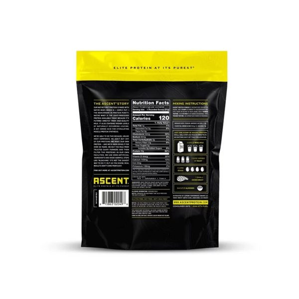 Ascent Native Fuel Whey Protein Powder, Vanilla Bean, 1 lb – Image 2