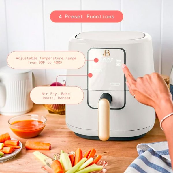 Beautiful 3 Qt Air Fryer with TurboCrisp Technology, White Icing by Drew Barrymore – Image 2