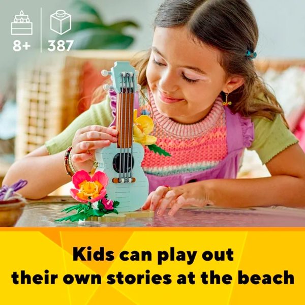 LEGO Creator 3 in 1 Tropical Ukulele Instrument Toy, Transforms from Ukulele to Surfboard Toy to Dolphin Toy – Image 3