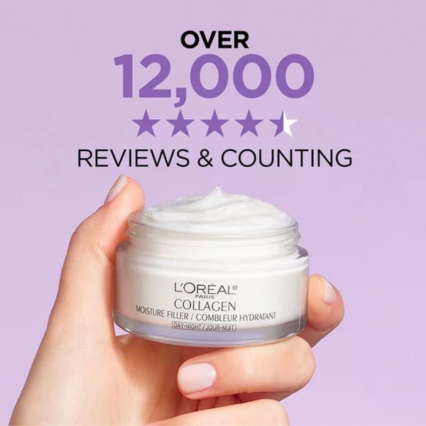 L'Oreal Paris Collagen Moisture Filler Day Night Cream, 1.7 oz – Image 3